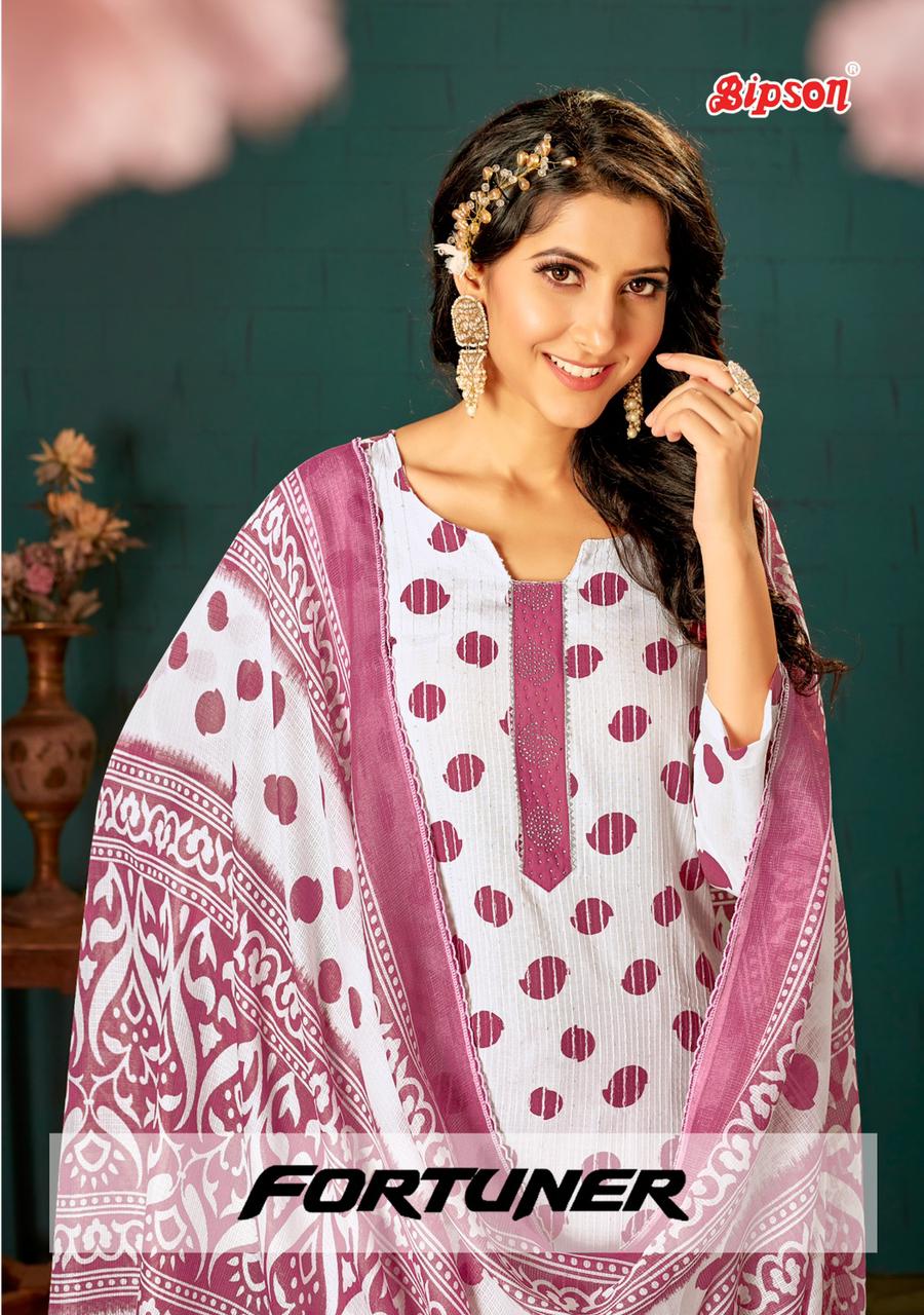 bipson fortuner 2108 cotton exclusive print salwar suit catalog