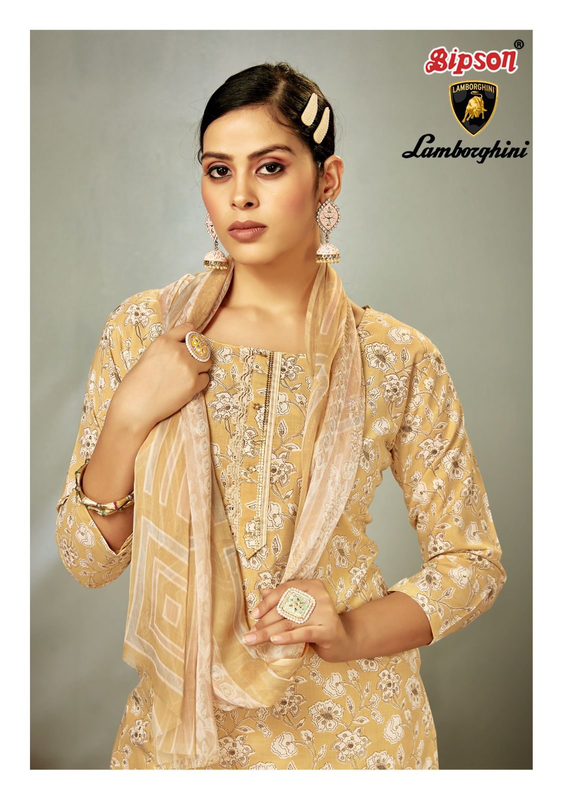 bipson lamborghini 2124 cotton regal look salwar suit catalog