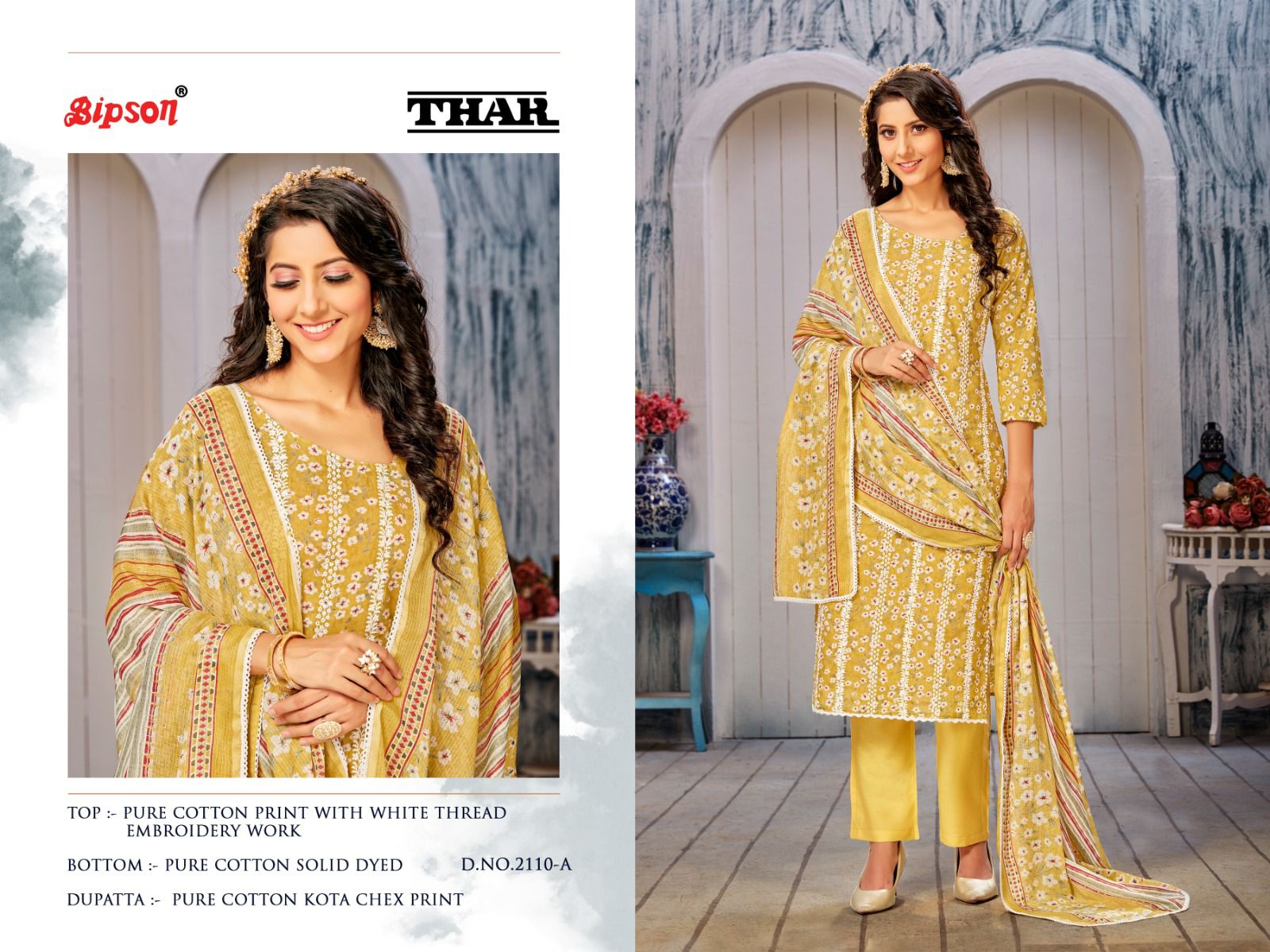 bipson thar 2110  cotton decent look salwar suit catalog