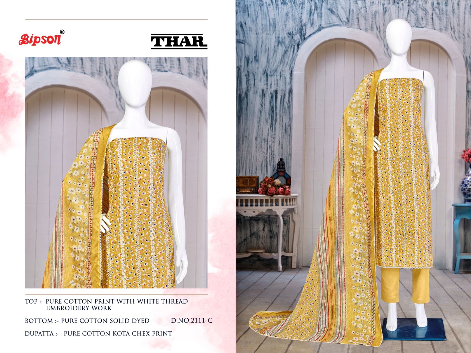 bipson thar 2111 cotton exclusive print salwar suit catalog