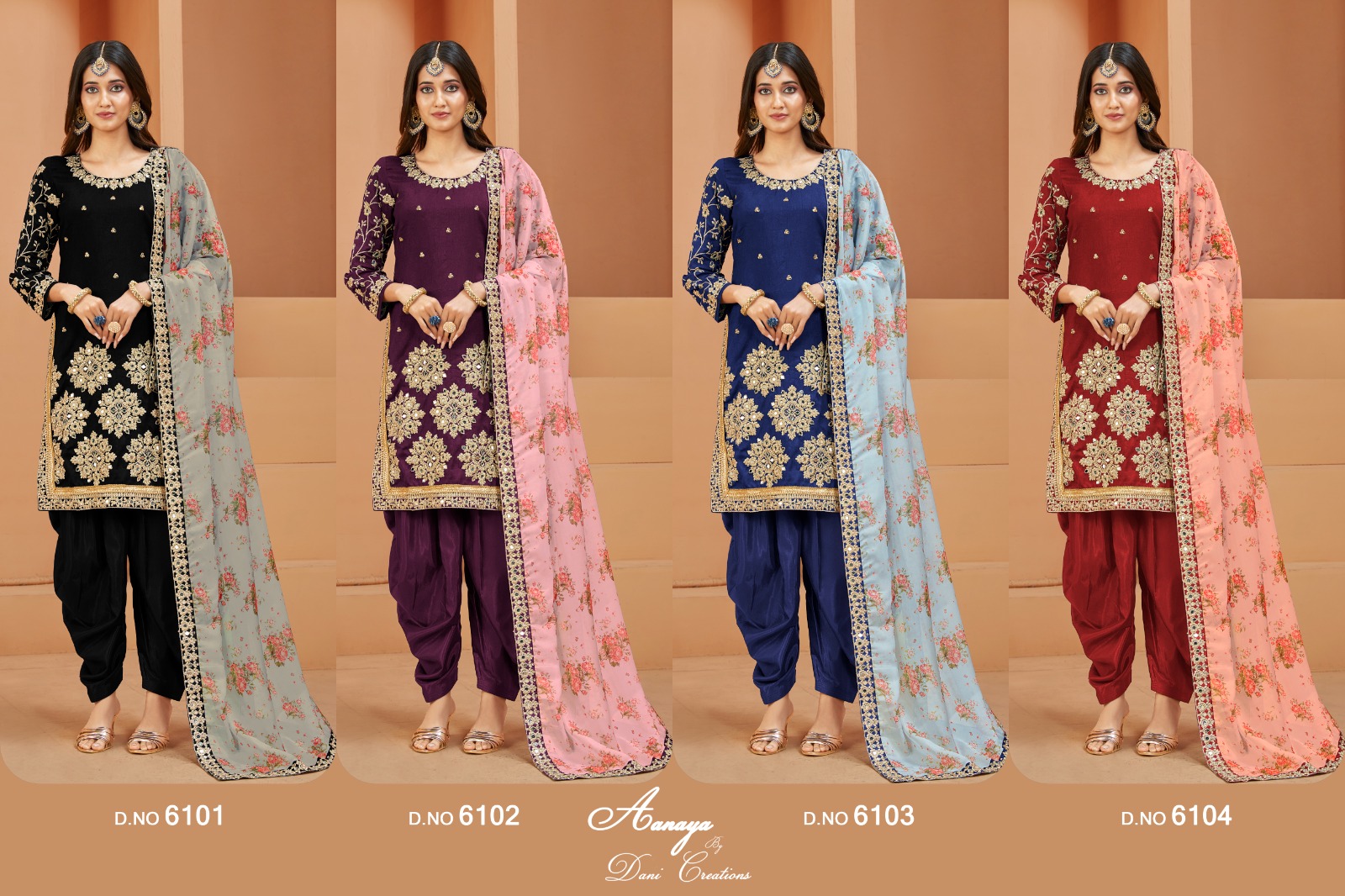 dani aanaya 6100 series vol 161 silk catchy look salwar suit catalog