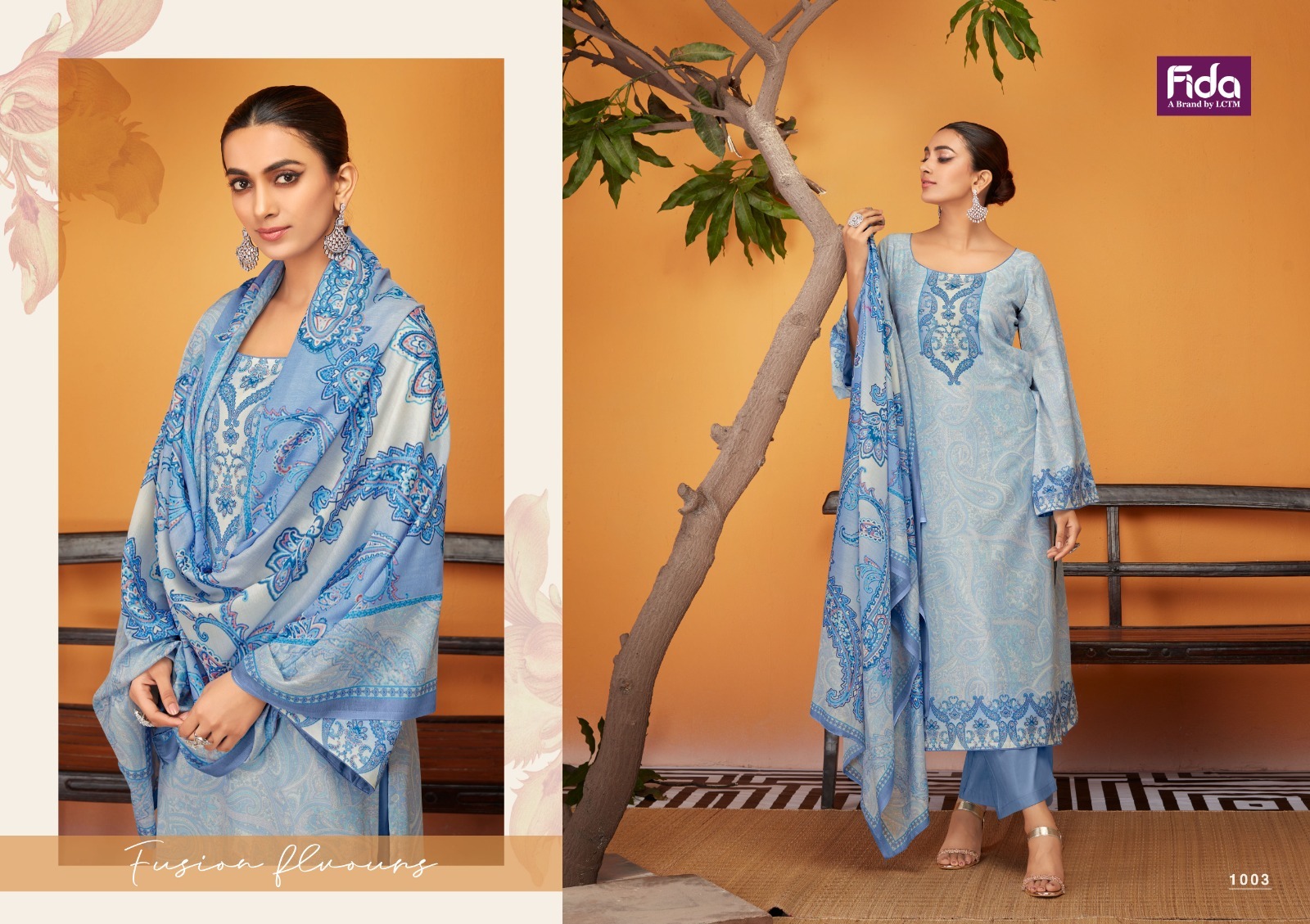 Fida isha karachi cotton exclusive look salwar suit catalog