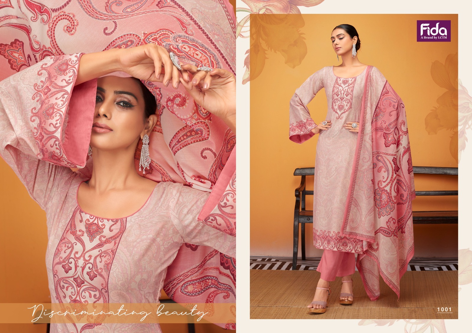 Fida isha karachi cotton exclusive look salwar suit catalog