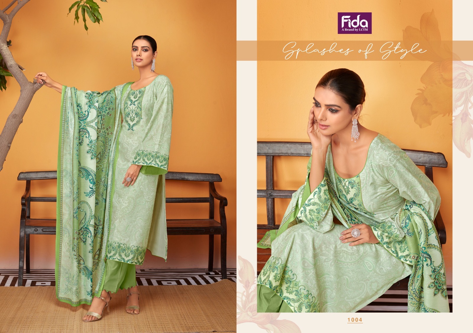 Fida isha karachi cotton exclusive look salwar suit catalog