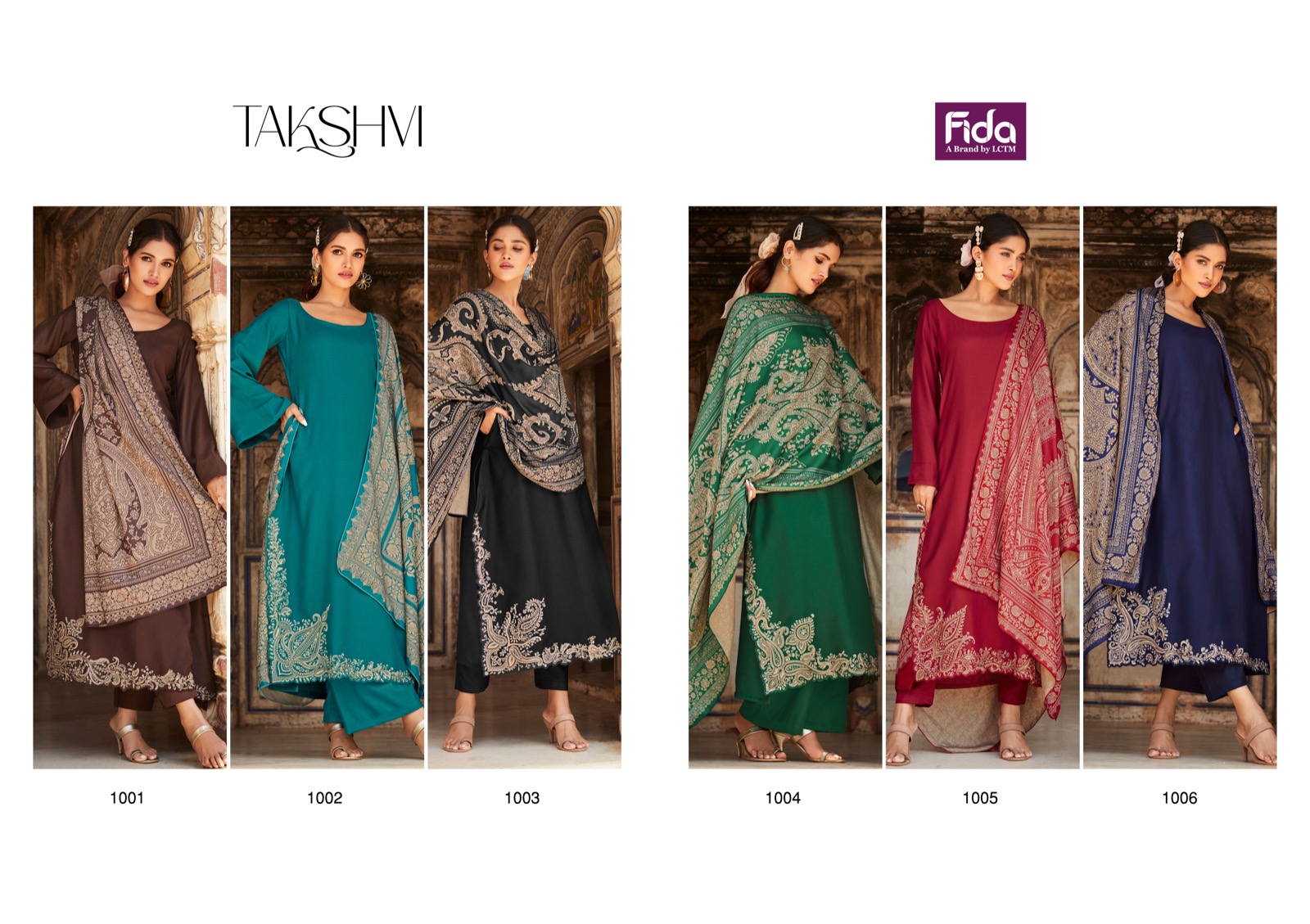 fida takshvi embroidery fancy decent look salwar suit catalog