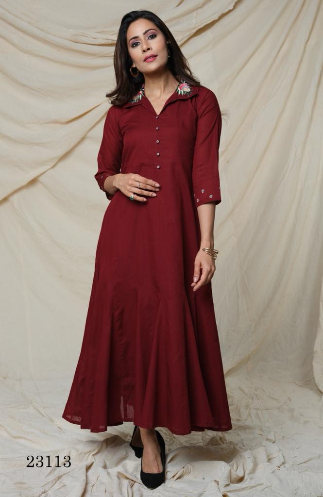 indira mal mal cotton regal look kurti catalog