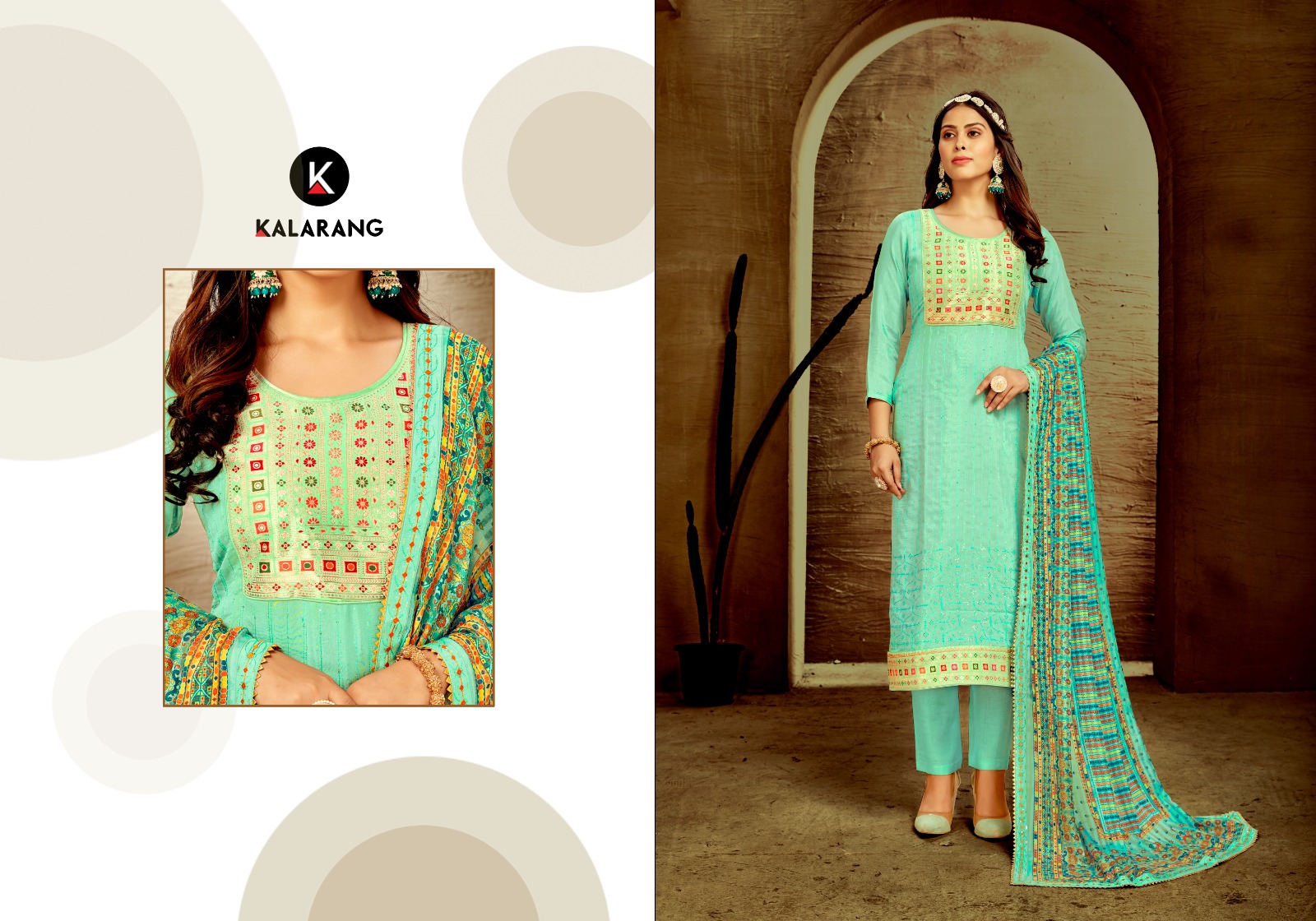 kalarang chameli muslin gorgeous look salwar suit catalog