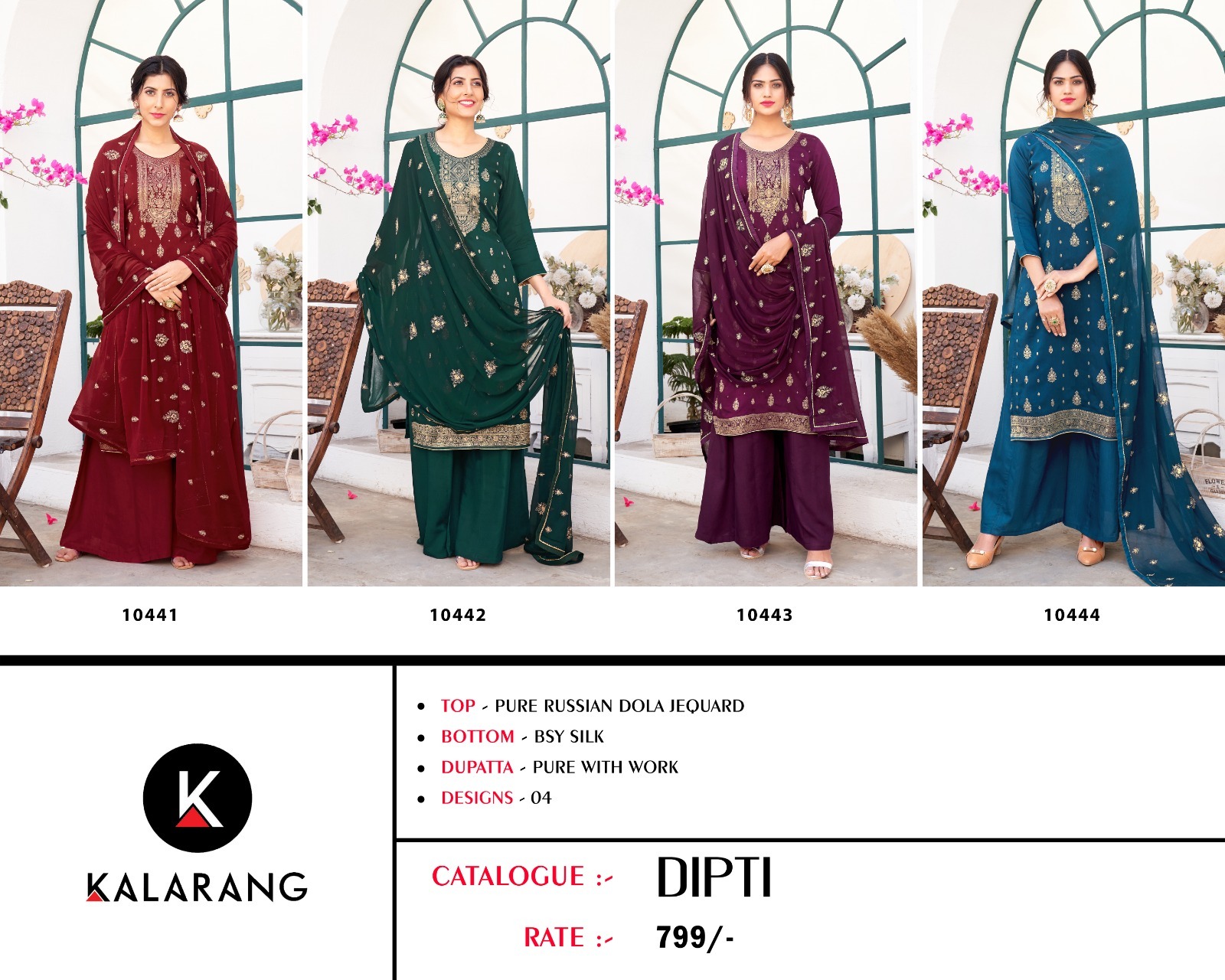 kalarang dipti russian dola regal look salwar suit catalog