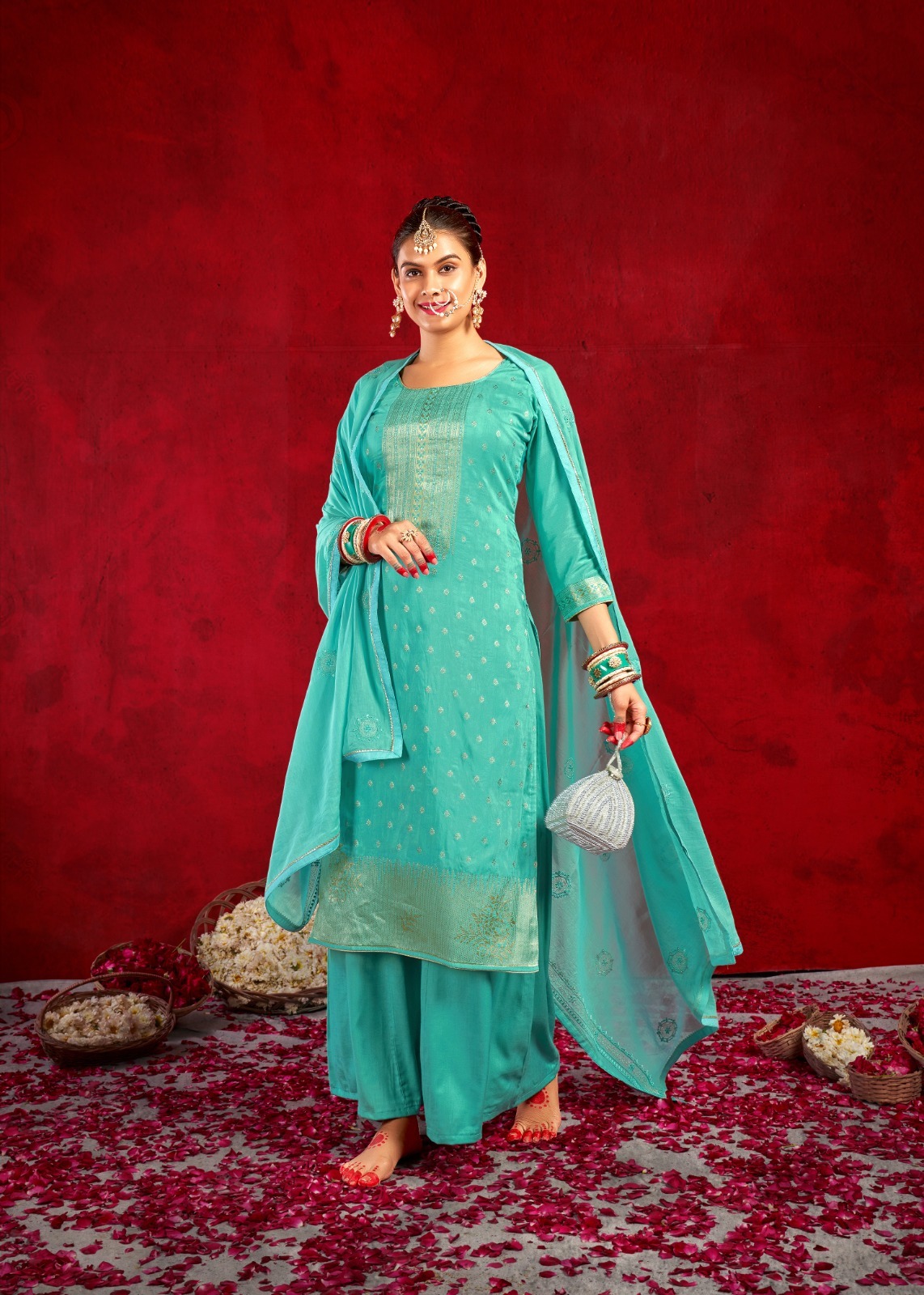 kalarang kanchan muslin elegant salwar suit catalog