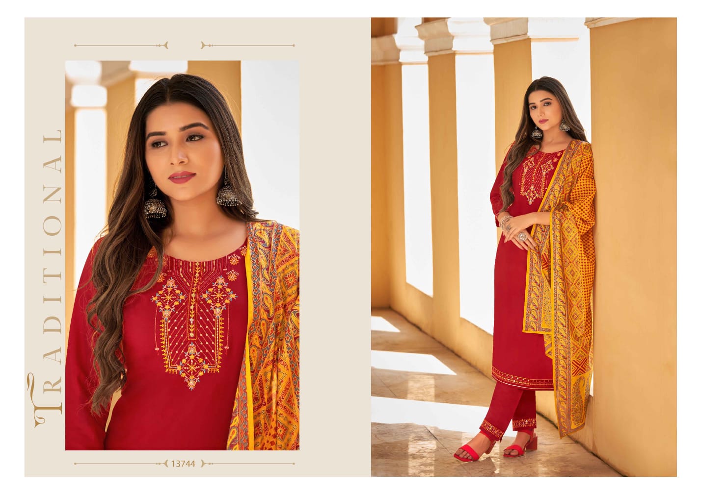 kalaroop by kajree purika vol 8 parmpra silk decent look top pant with dupatta catalog