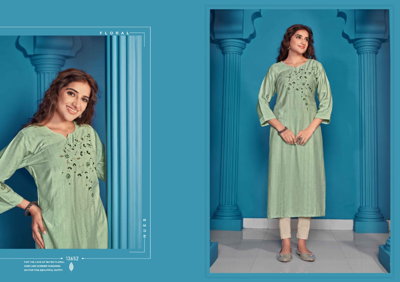 kalaroop by kajree ryder rayon elegant kurti catalog