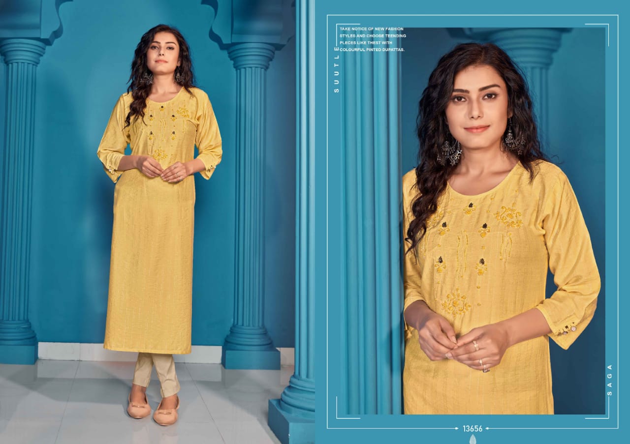 kalaroop by kajree ryder rayon elegant kurti catalog