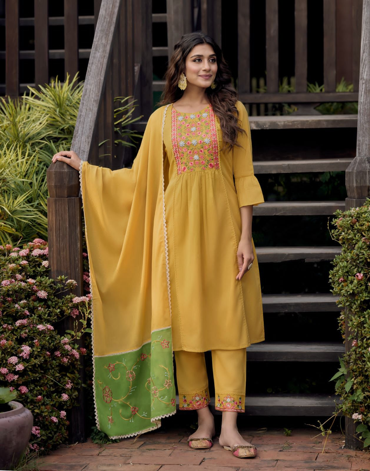 lily and lali mahek Embroidery And Handwork on Pure Cotton gorgeous look top bottom with dupatta catalog