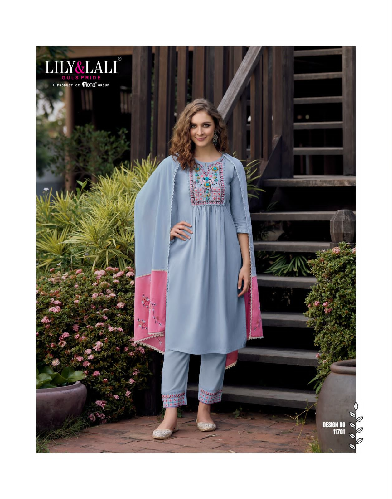 lily and lali mahek Embroidery And Handwork on Pure Cotton gorgeous look top bottom with dupatta catalog