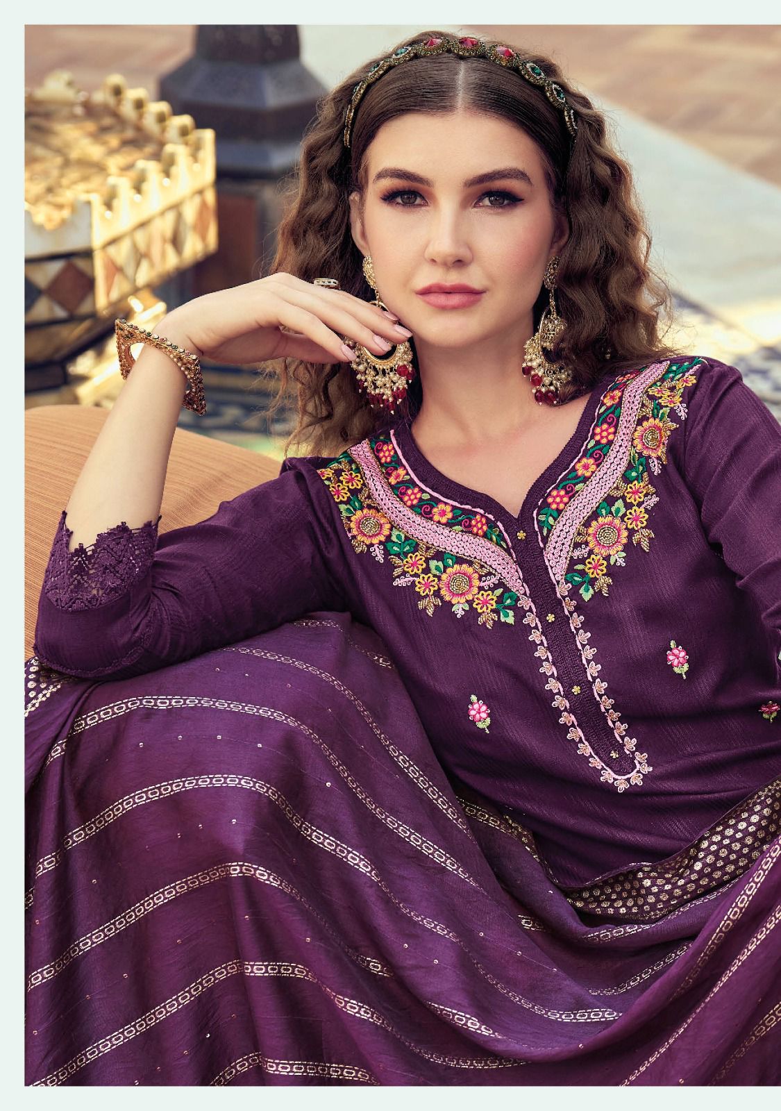 lily and lali maryam viscose gorgeous look top bottom with dupatta catalog