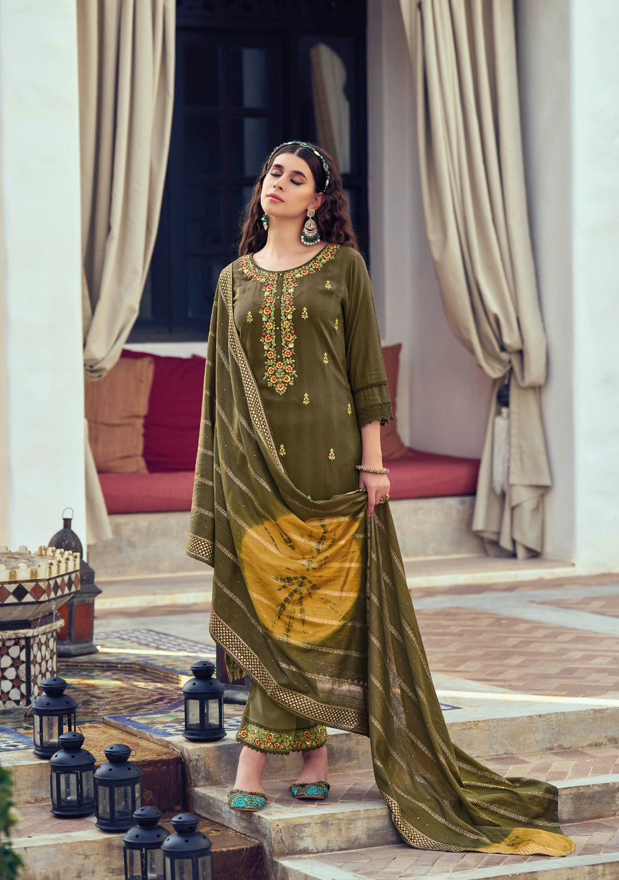 lily and lali maryam viscose gorgeous look top bottom with dupatta catalog