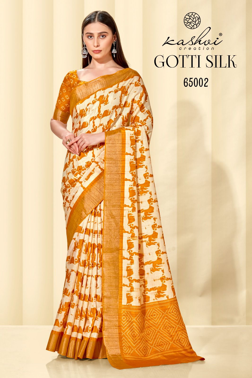 lt  kashvi creation gotti silk gottha patti decent look saree catalog