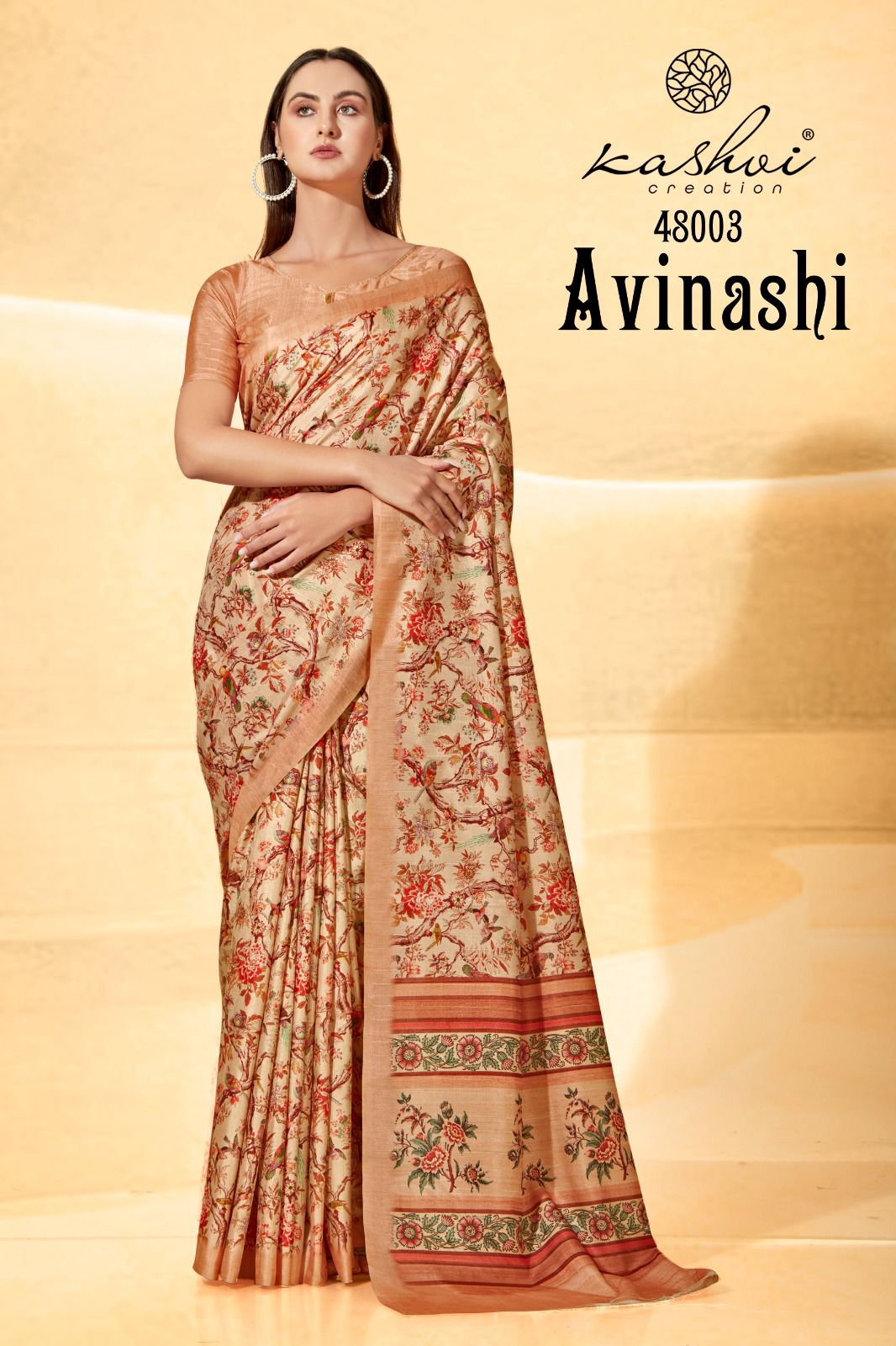 lt kashvi creation avinashi raw silk innovative look saree catalog