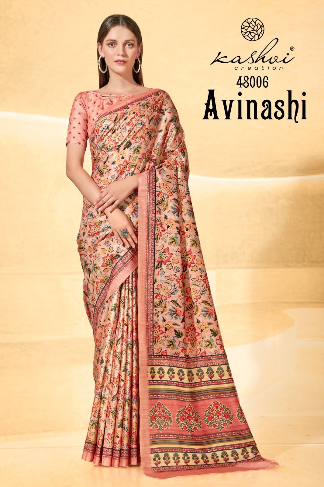 lt kashvi creation avinashi raw silk innovative look saree catalog