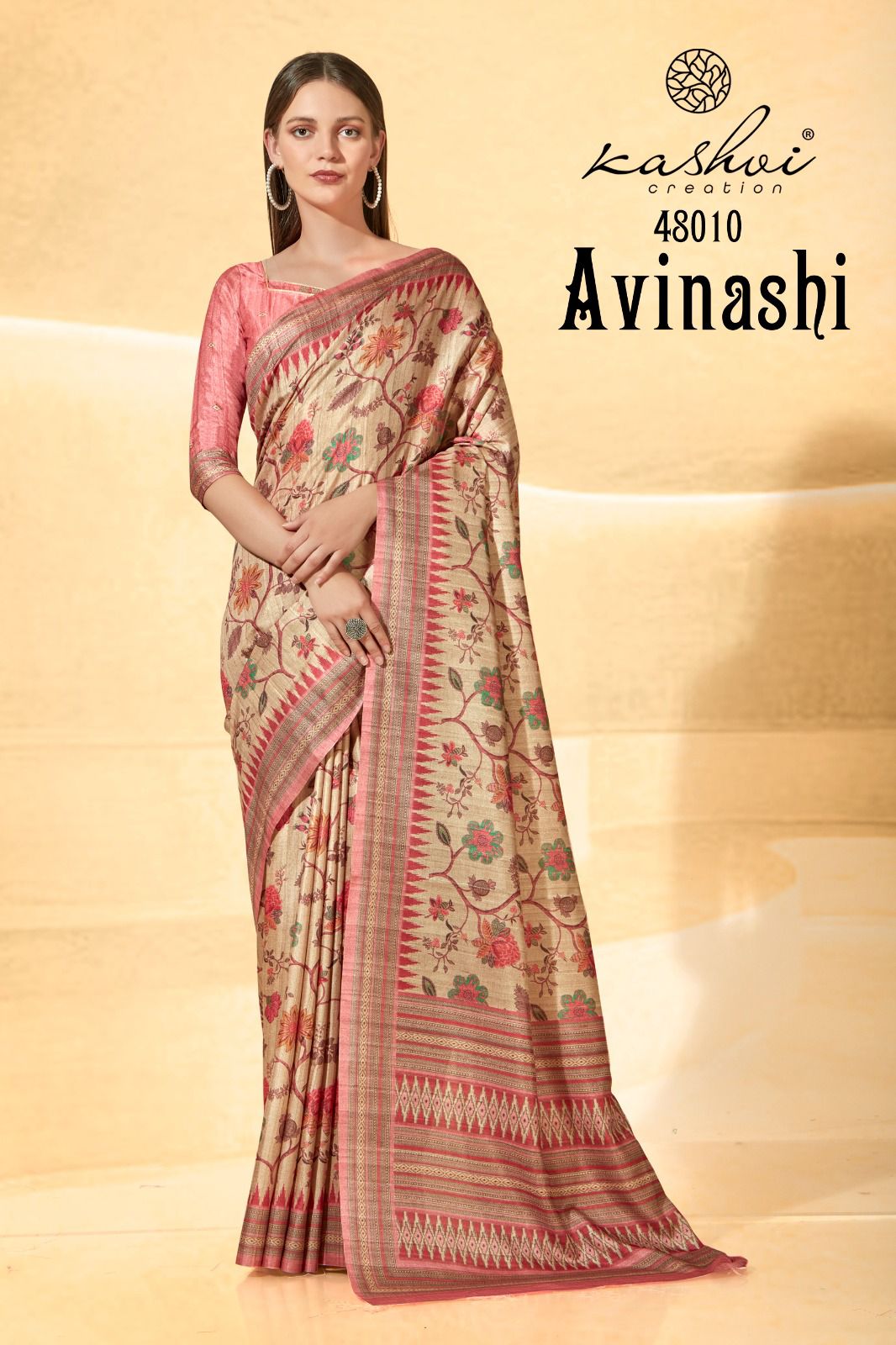 lt kashvi creation avinashi raw silk innovative look saree catalog