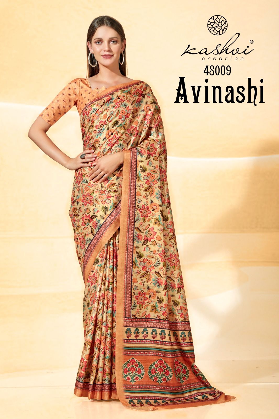 lt kashvi creation avinashi raw silk innovative look saree catalog