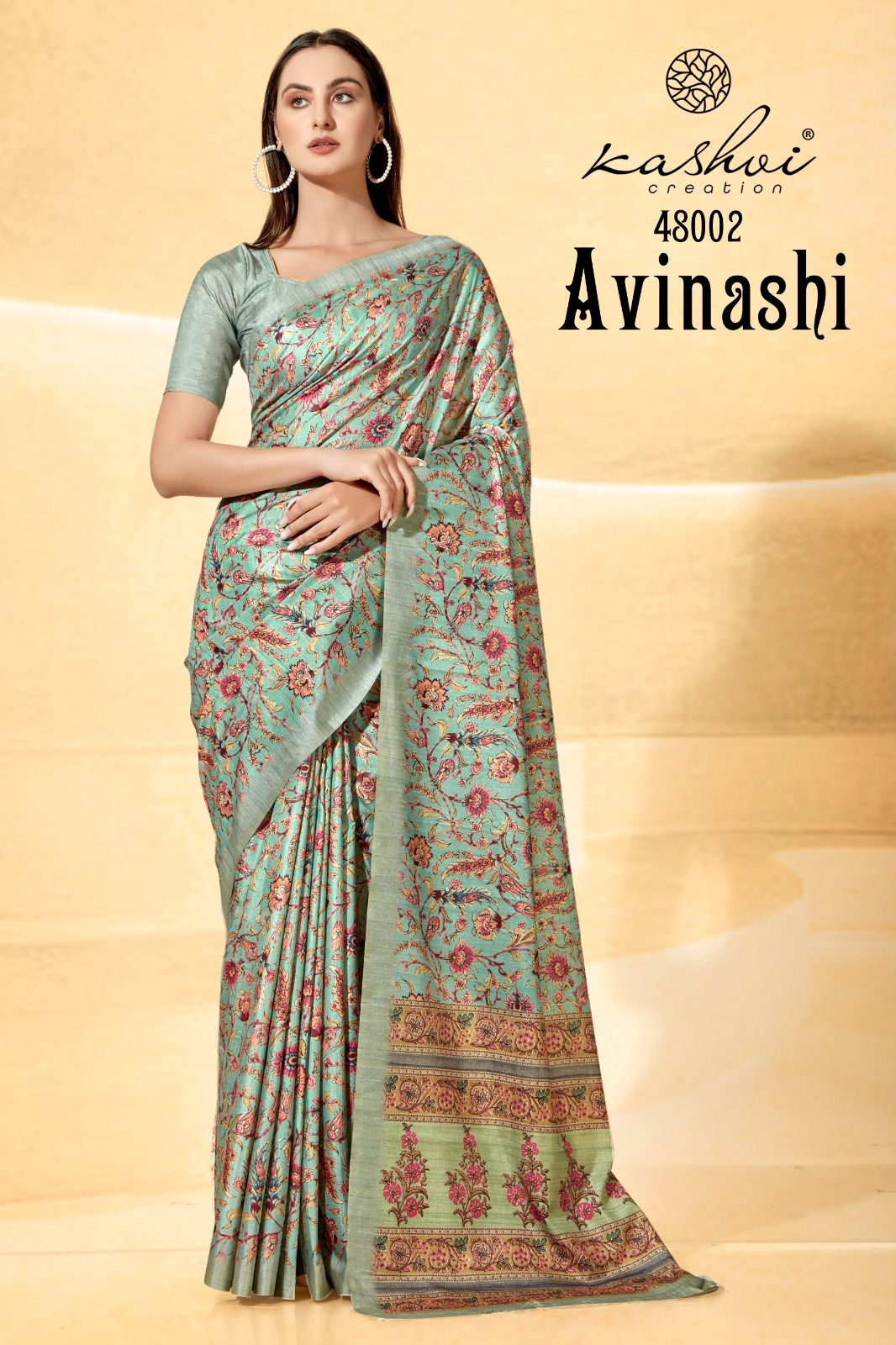 lt kashvi creation avinashi raw silk innovative look saree catalog