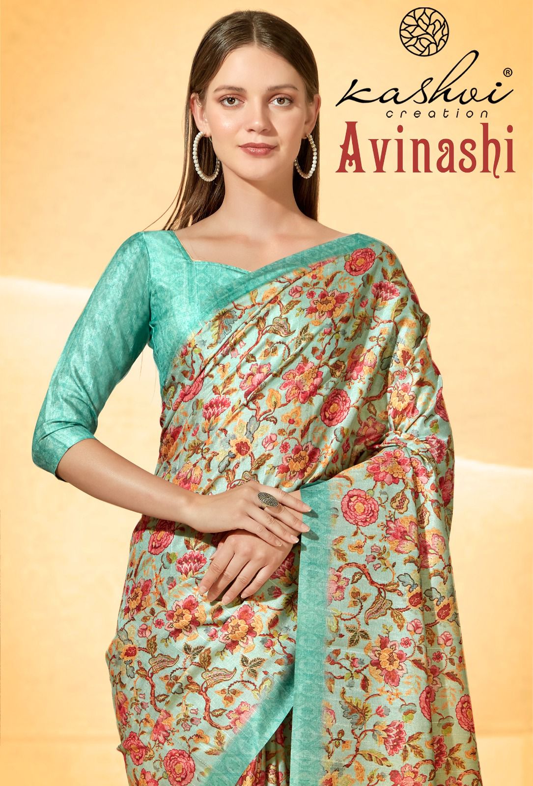 lt kashvi creation avinashi raw silk innovative look saree catalog