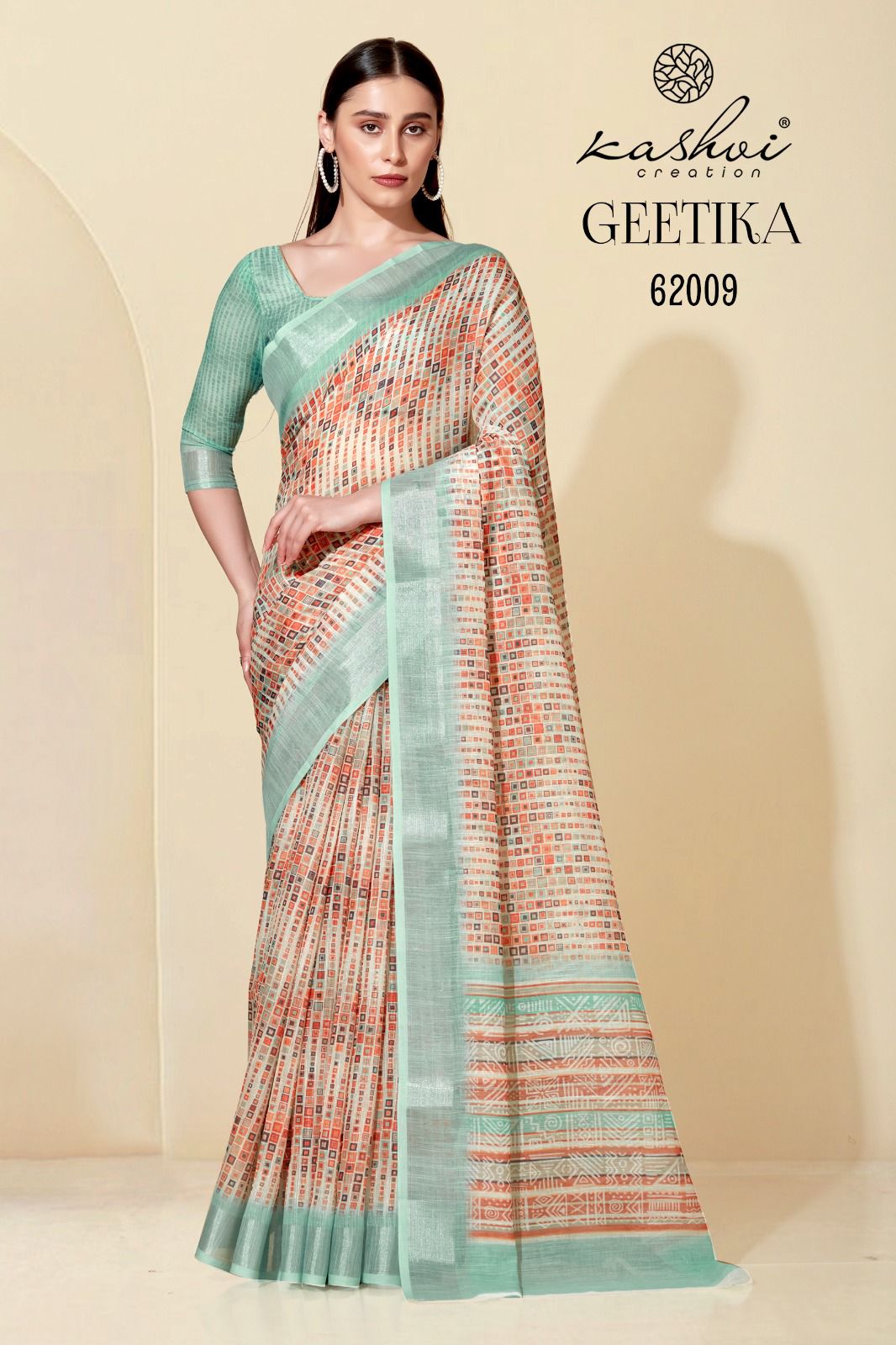 lt kashvi creation geetika linen cotton exclusives look saree catalog