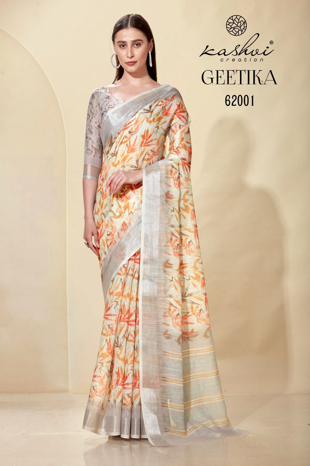 lt kashvi creation geetika linen cotton exclusives look saree catalog