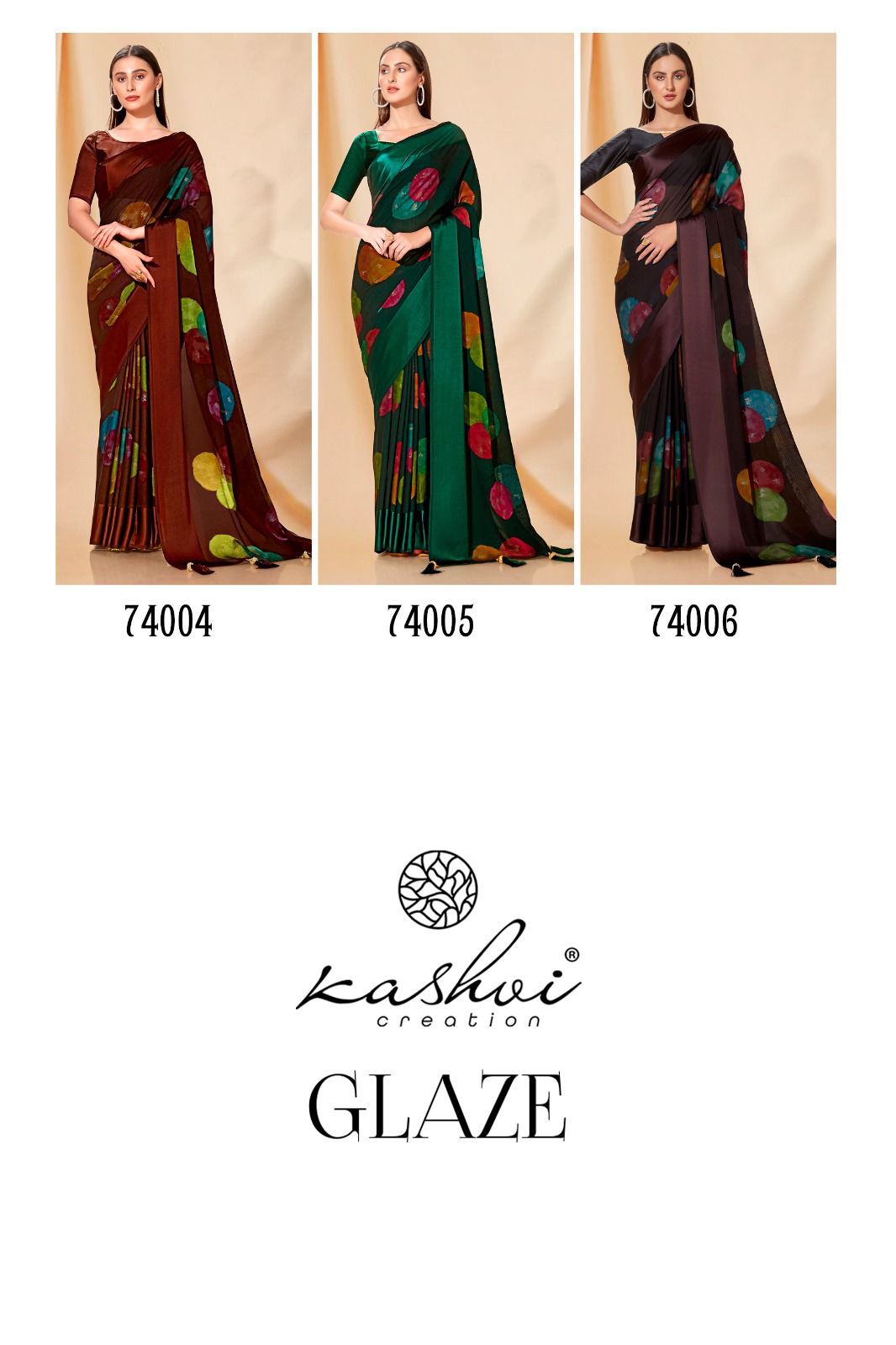 lt kashvi creation glaze bemberg satin patta attractive look saree catalog