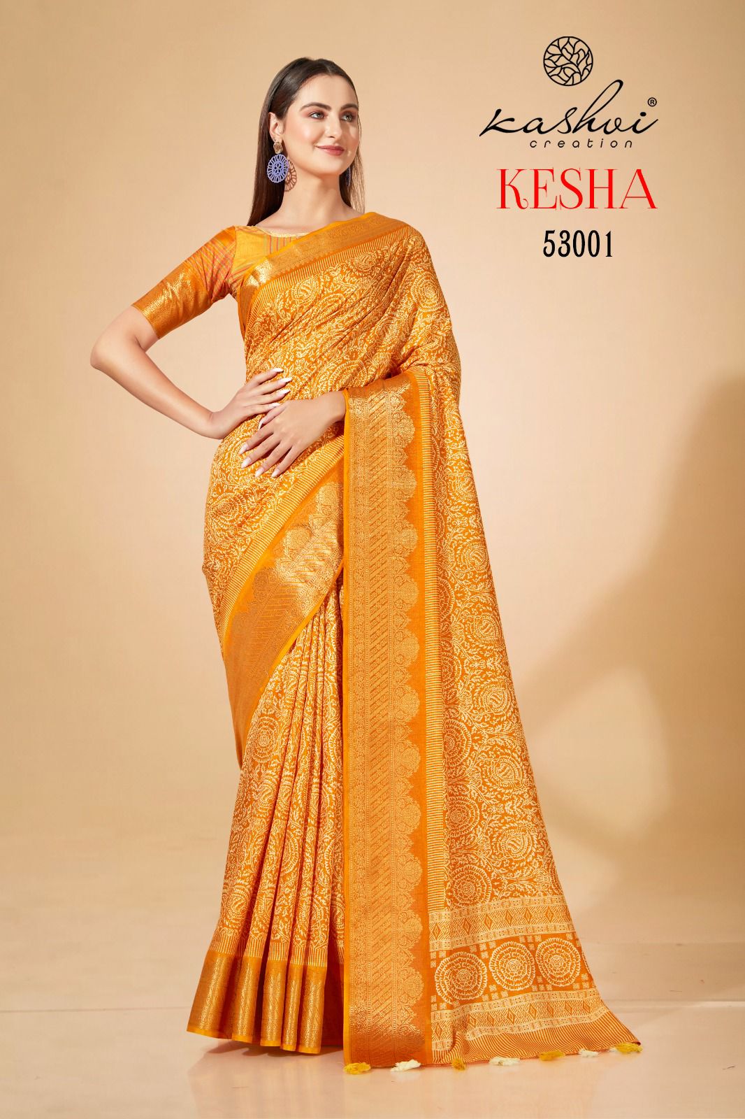 lt kashvi creation kesha dola decent look saree catalog