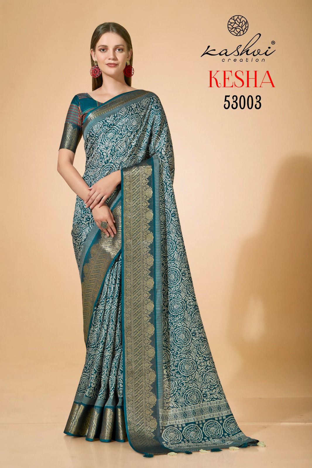 lt kashvi creation kesha dola decent look saree catalog