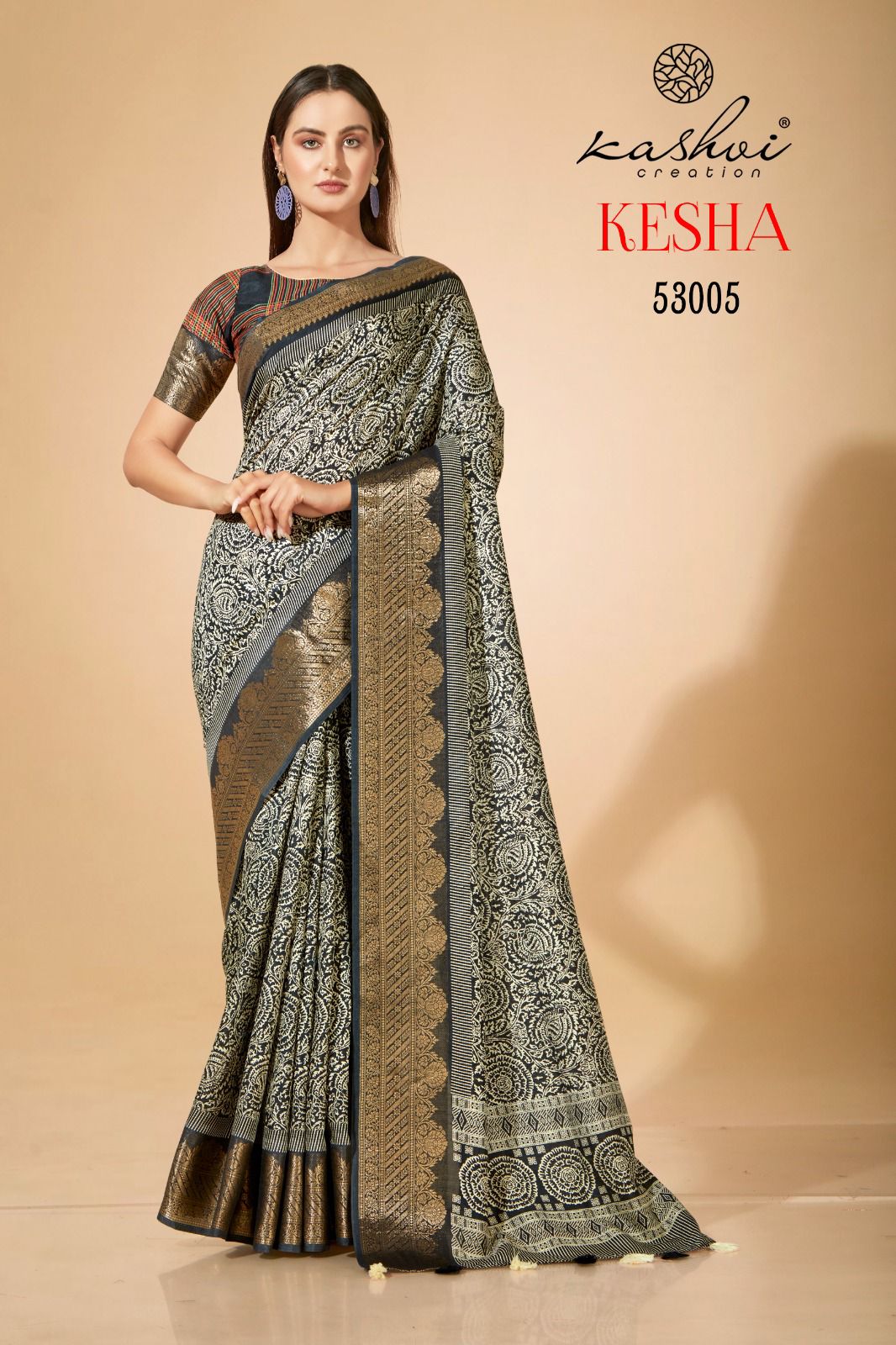 lt kashvi creation kesha dola decent look saree catalog