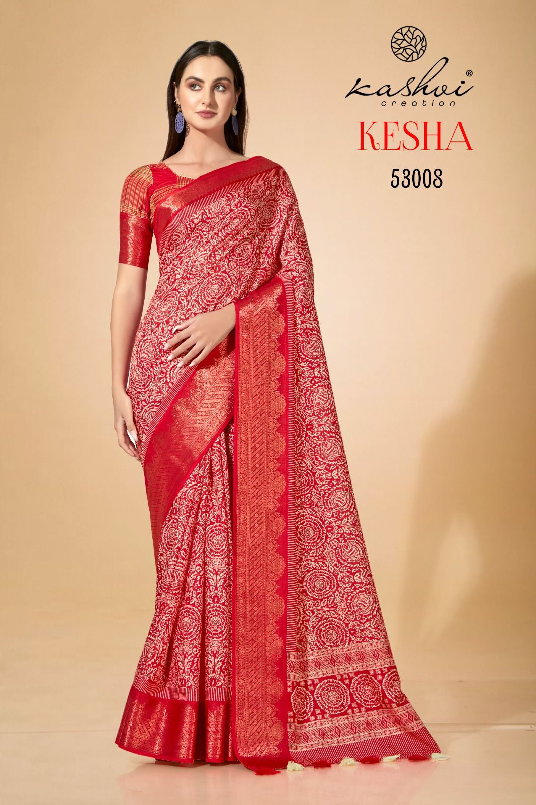 lt kashvi creation kesha dola decent look saree catalog