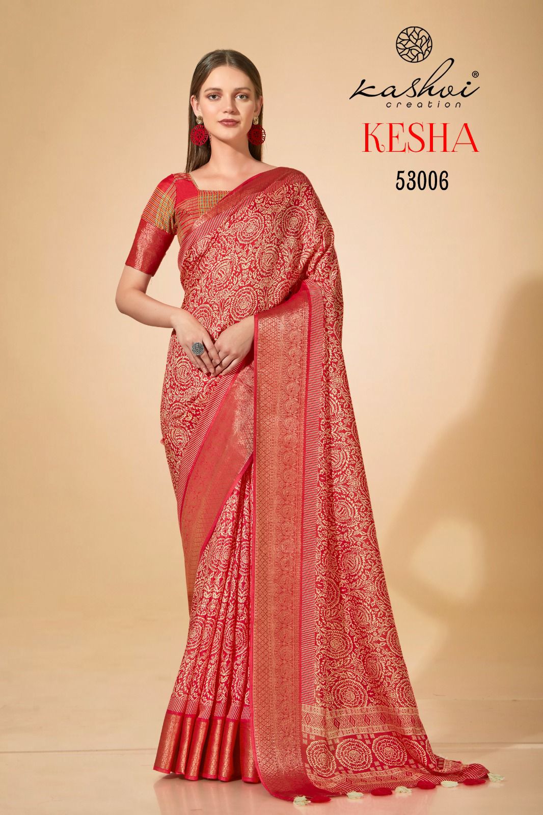 lt kashvi creation kesha dola decent look saree catalog