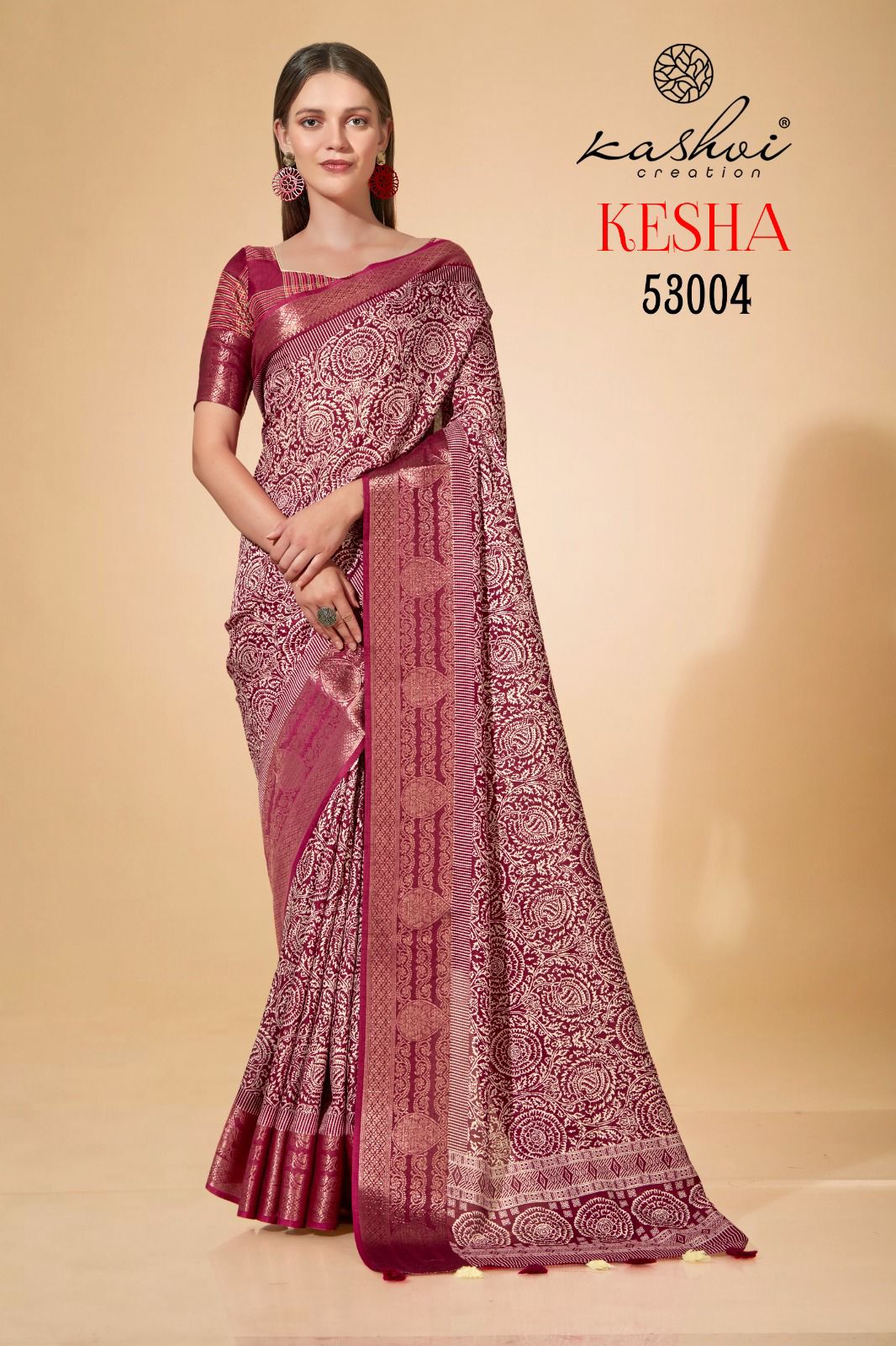 lt kashvi creation kesha dola decent look saree catalog