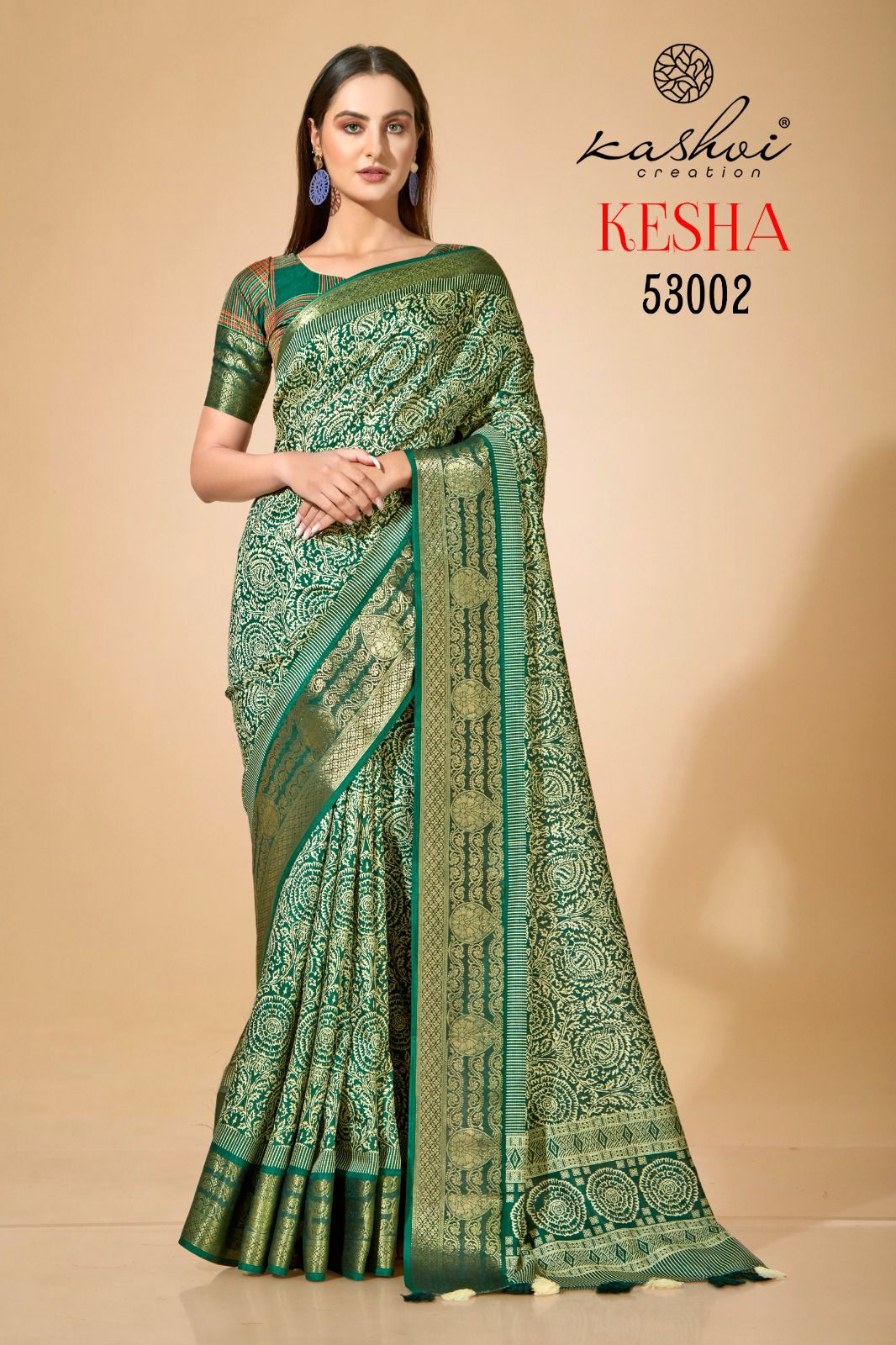 lt kashvi creation kesha dola decent look saree catalog