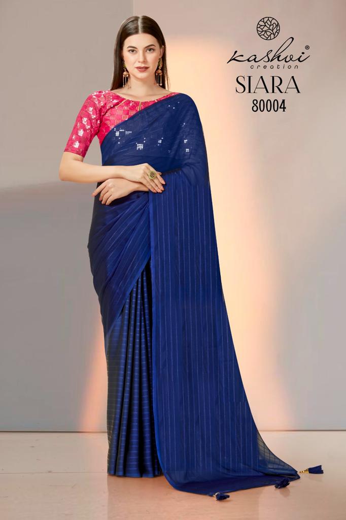 lt kasvhi creation siara pn rainbow attrctive look saree catalog