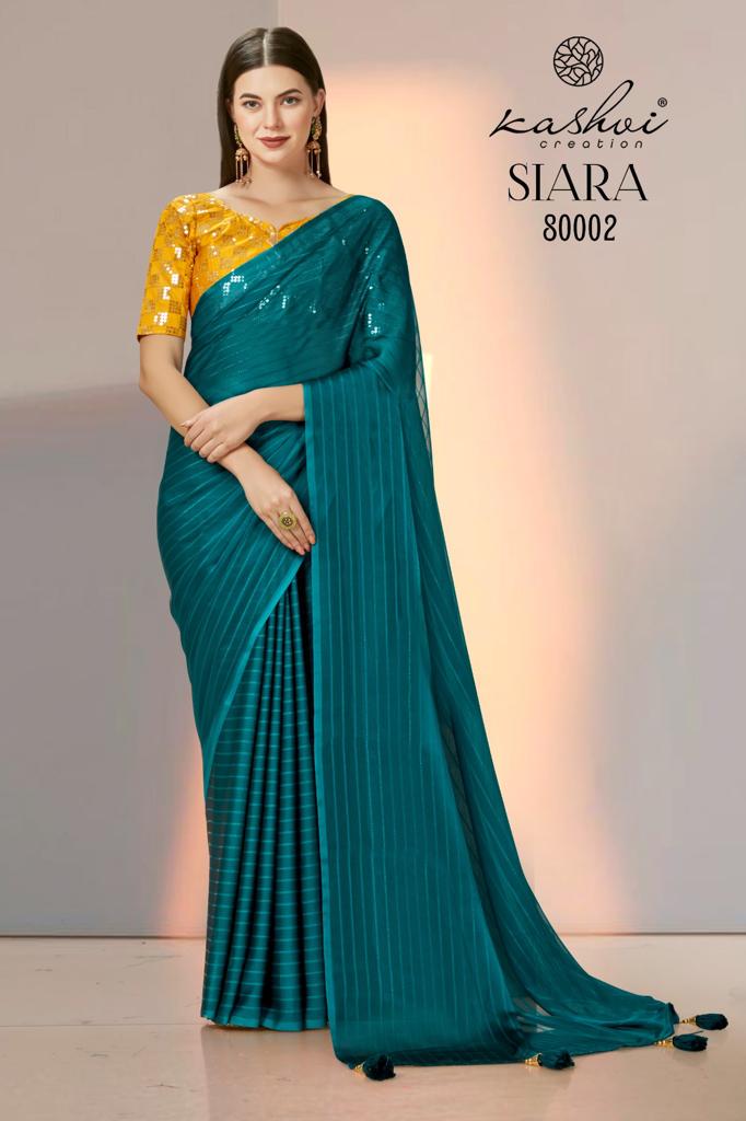 lt kasvhi creation siara pn rainbow attrctive look saree catalog