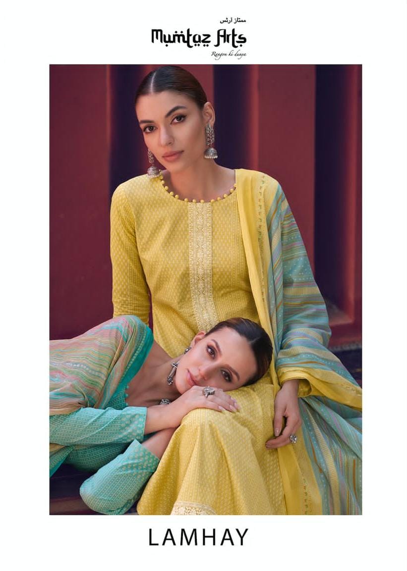 mumtaz art lamhay cotton ecxlusive look salwar suit catalog