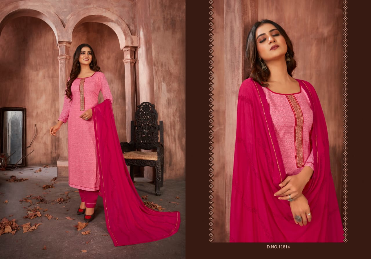 panch ratna classic cotton gorgeous look salwar suit catalog