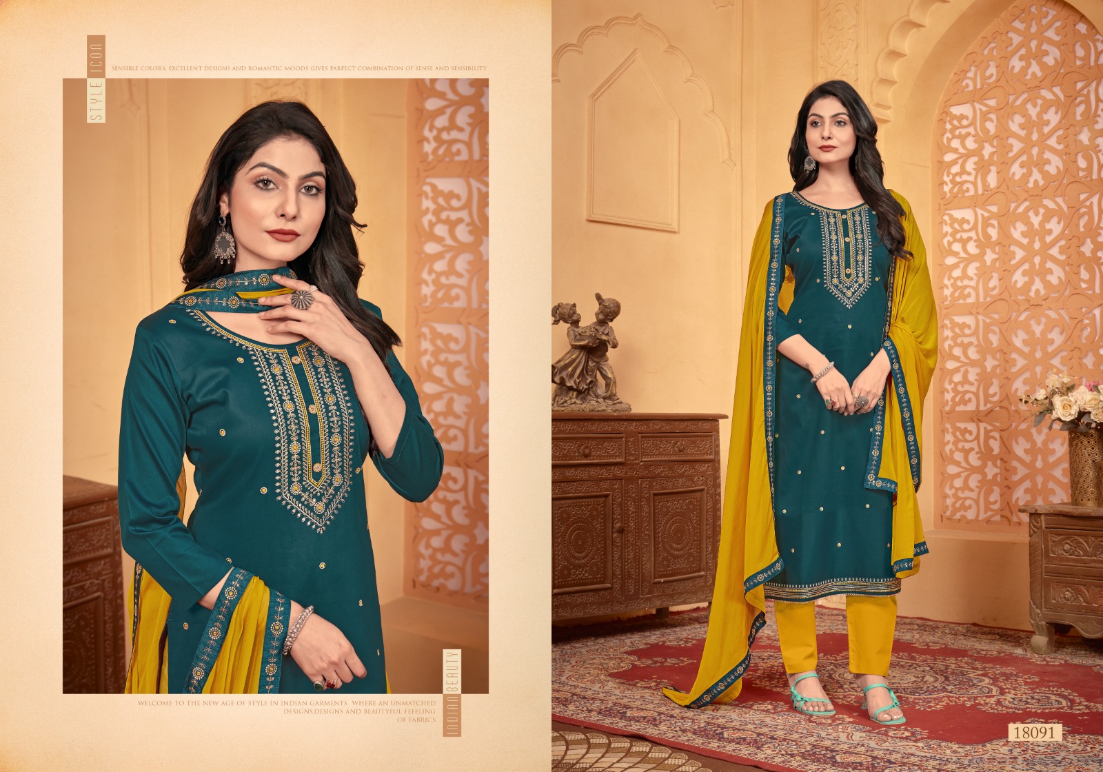 panch ratna nimrit jam silk gorgeous look salwar suit catalog