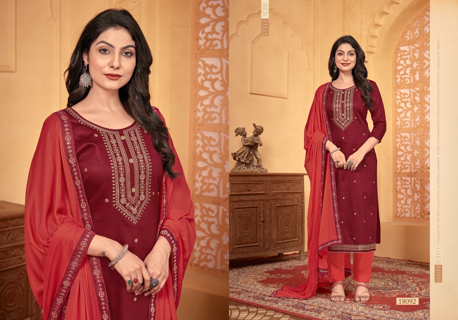 panch ratna nimrit jam silk gorgeous look salwar suit catalog