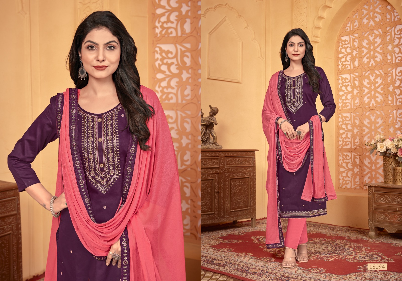 panch ratna nimrit jam silk gorgeous look salwar suit catalog