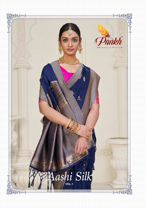 pink lotus pankh aashi silk viscose dola festive look saree catalog