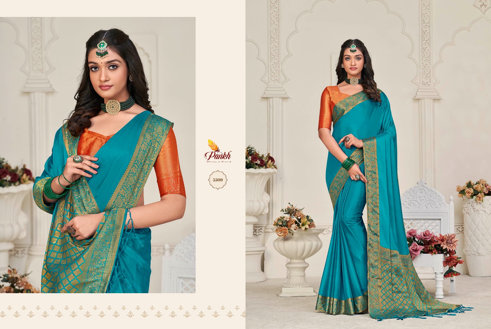 pink lotus pankh alora silk silk festive look saree catalog