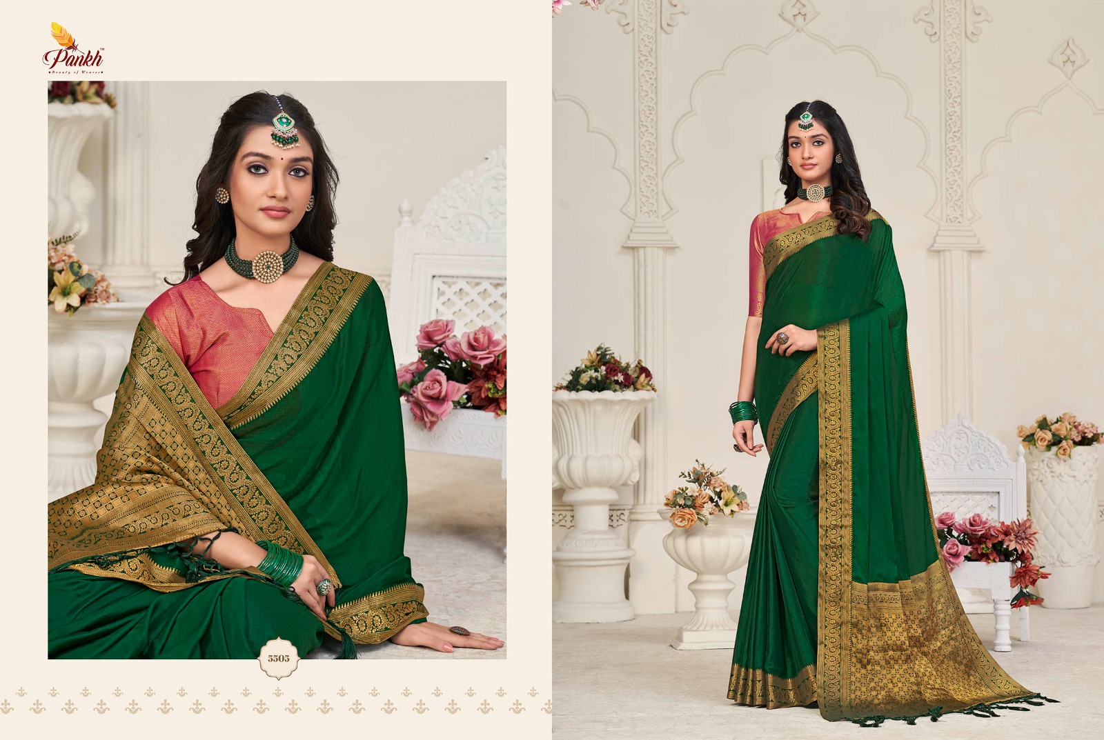 pink lotus pankh alora silk silk festive look saree catalog