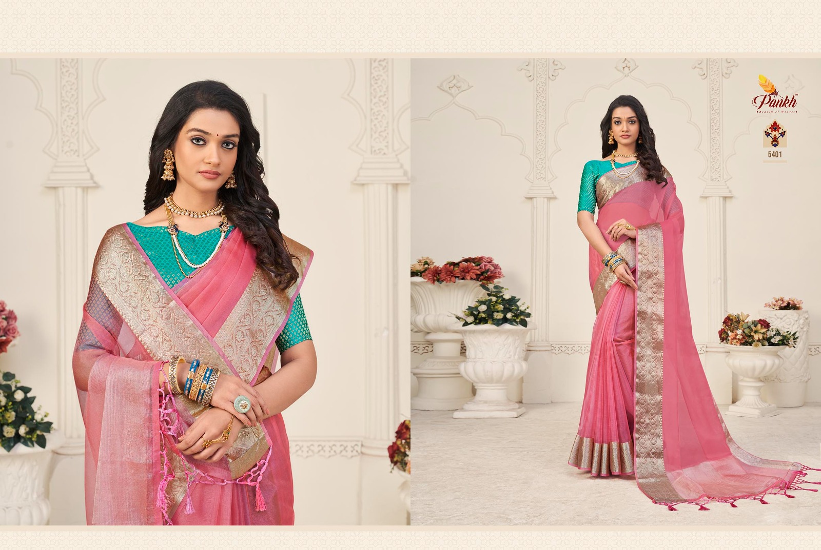 pink lotus pankh zoya silk silk regal look saree catalog