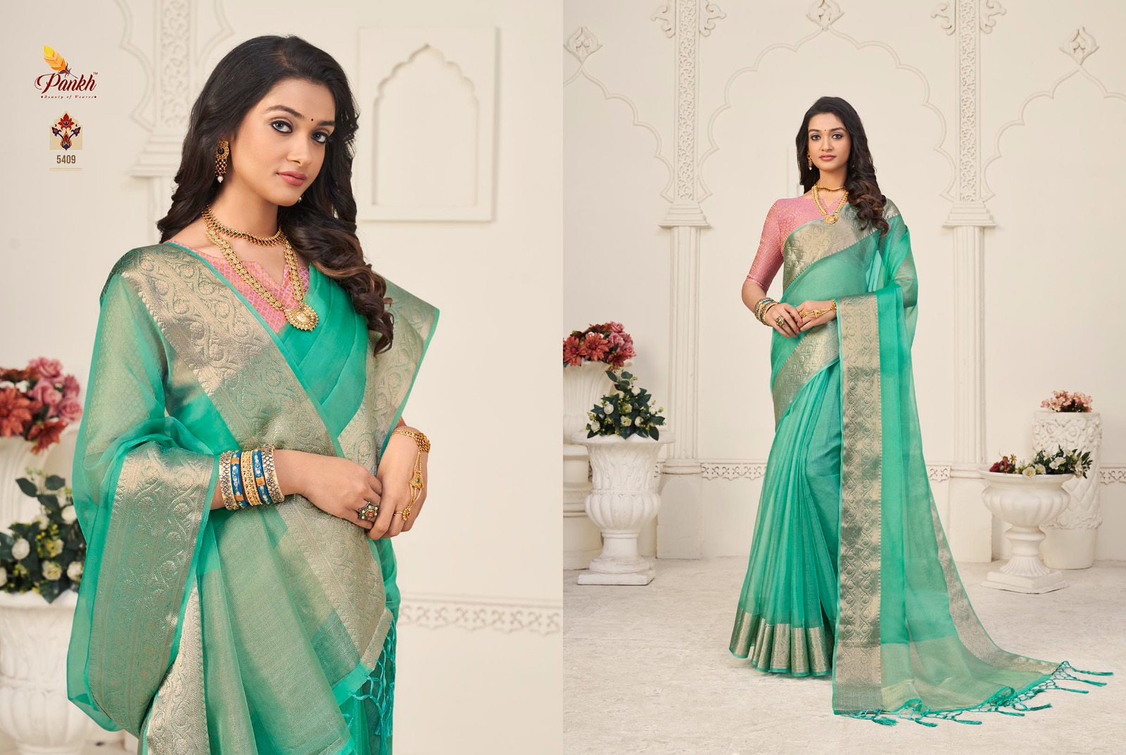 pink lotus pankh zoya silk silk regal look saree catalog