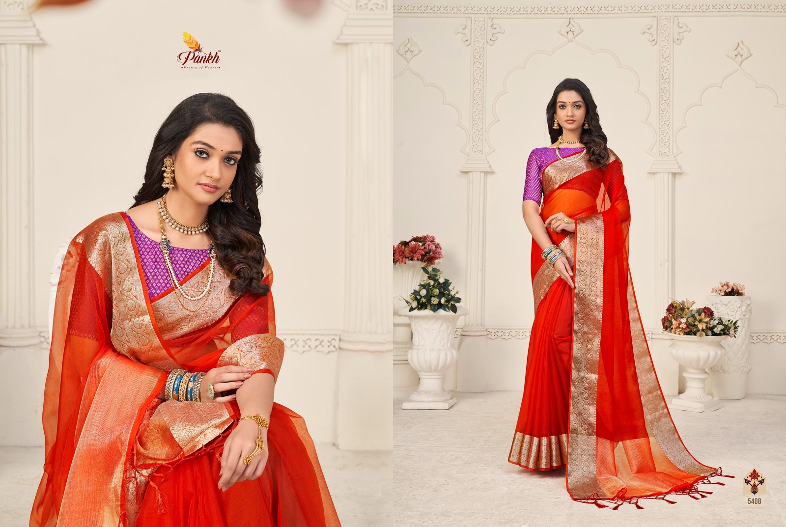 pink lotus pankh zoya silk silk regal look saree catalog